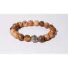 Heren Mr.FRILL Mr. Frill Handmade bracelet - picture jasper stone - brown