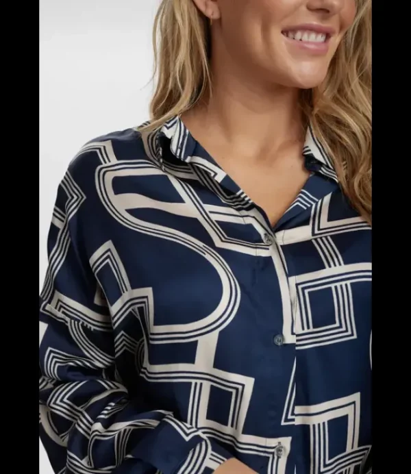 DAMES Nümph Numph Nuletty Loose Shirt Dark Sapphire 705015