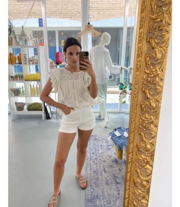 DAMES De Ridder schoenen Redial denim short RD2060 off white