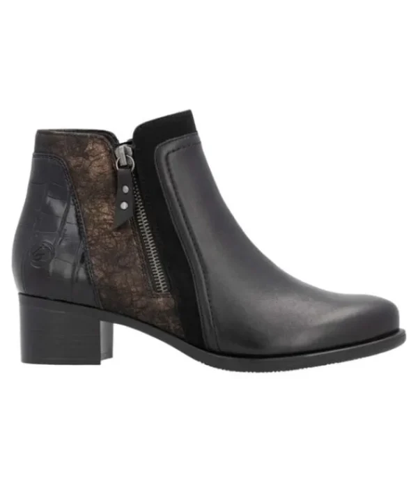 DAMES REMONTE Kort Laarsje R5172-04 Black combi 1026