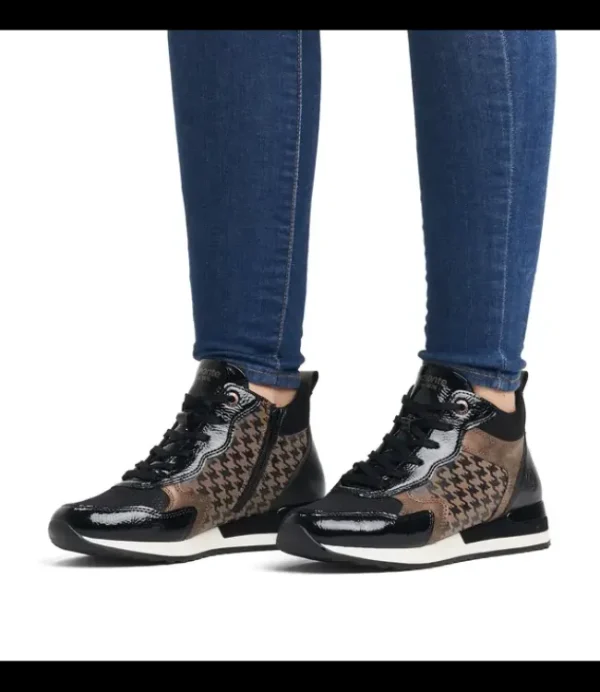 DAMES REMONTE R2577-01 enkellaarsje black/brons