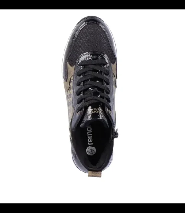 DAMES REMONTE R2577-01 enkellaarsje black/brons