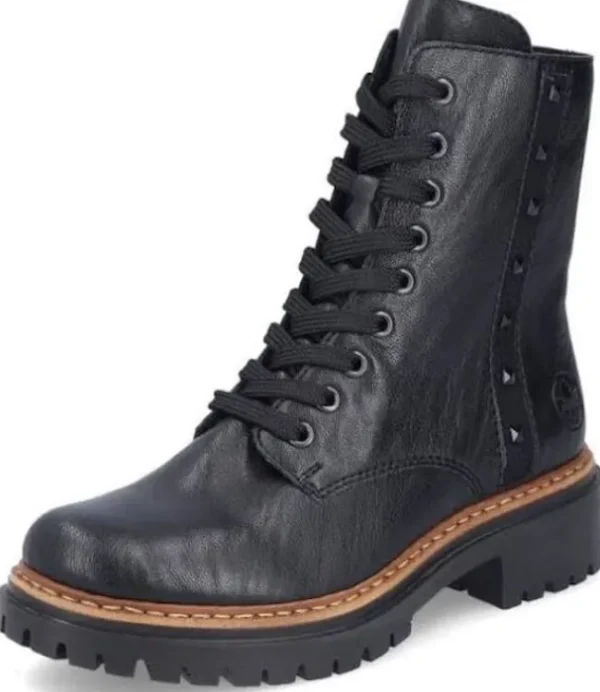 DAMES RIEKER kort veterlaarsje 72647-00 Black