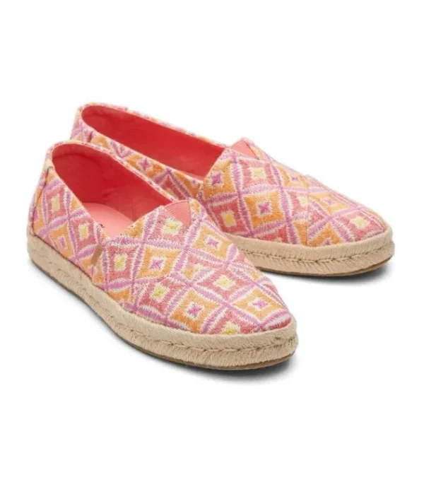 DAMES TOMS Alpargata 10020707 Shell Pink Geo 3191