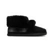 DAMES TOMS celeste black faux shearling plaid pantoffel