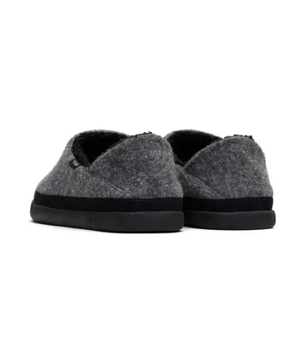 DAMES TOMS ezra smoke grey repreve two tone felt 10016808 pantoffel