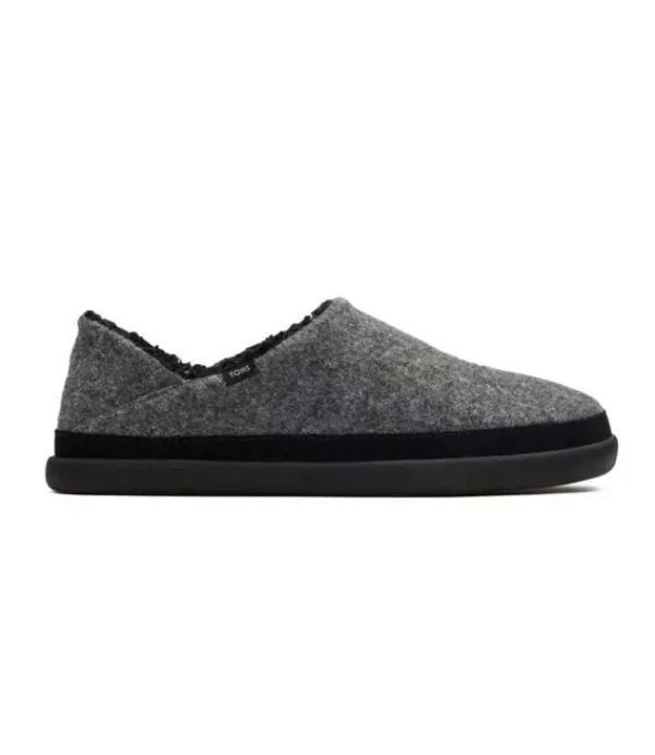 DAMES TOMS ezra smoke grey repreve two tone felt 10016808 pantoffel