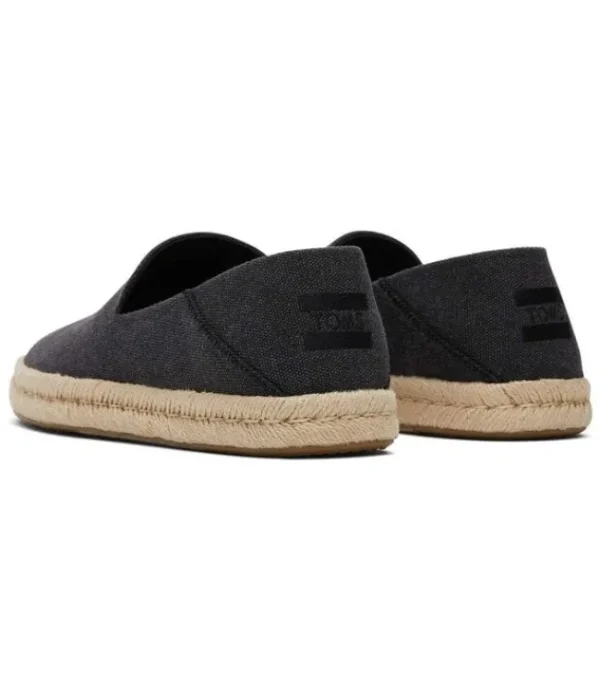 Heren TOMS Santiago 10019869 Black Recycled Cotton Canvas 3128