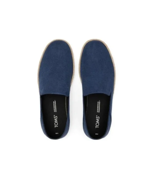 Heren TOMS Santiago Navy Recycled Cotton Canvas 10019868