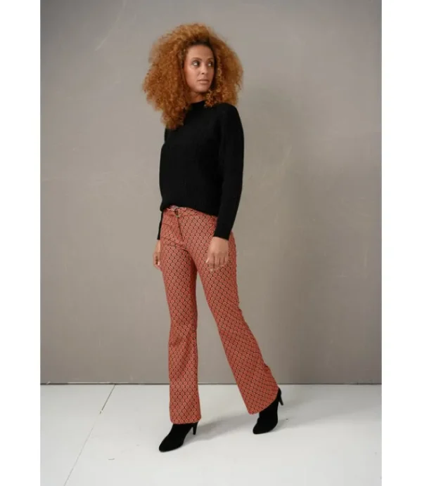 DAMES ZIZO Kian L34 broek FA23.KIA.607 Orange Eye